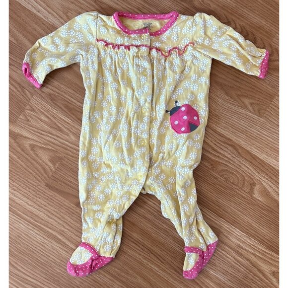 Baby Footed Pajamas 0-3M Floral Tied Dye Animal Prints Zip & Snap - Picture 7 of 14